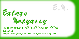 balazs matyassy business card